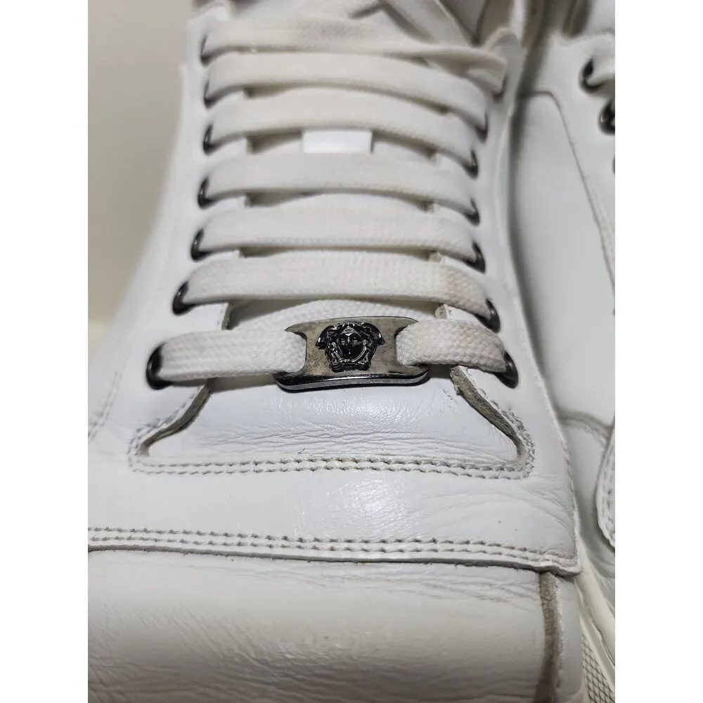 Versace Leather High Top Sneakers Size 45